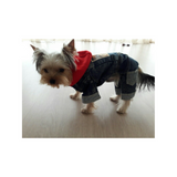 Denim Dog Coat With Hood