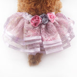 Detailed Rose Princess Dog Tutu