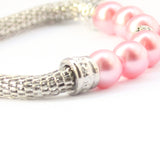 Handmade Pink Pearl Dog Necklace