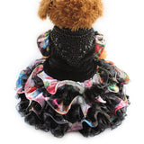 Black Beaded Disco Dress - Dress Your Doggy