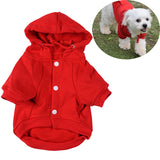 Buttoned Cotton Dog Hoodie - 3 Colors