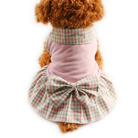 Checkered Spring Dog Dress