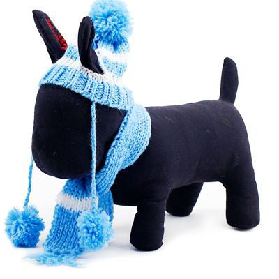 Blue Dog Hat & Scarf Set